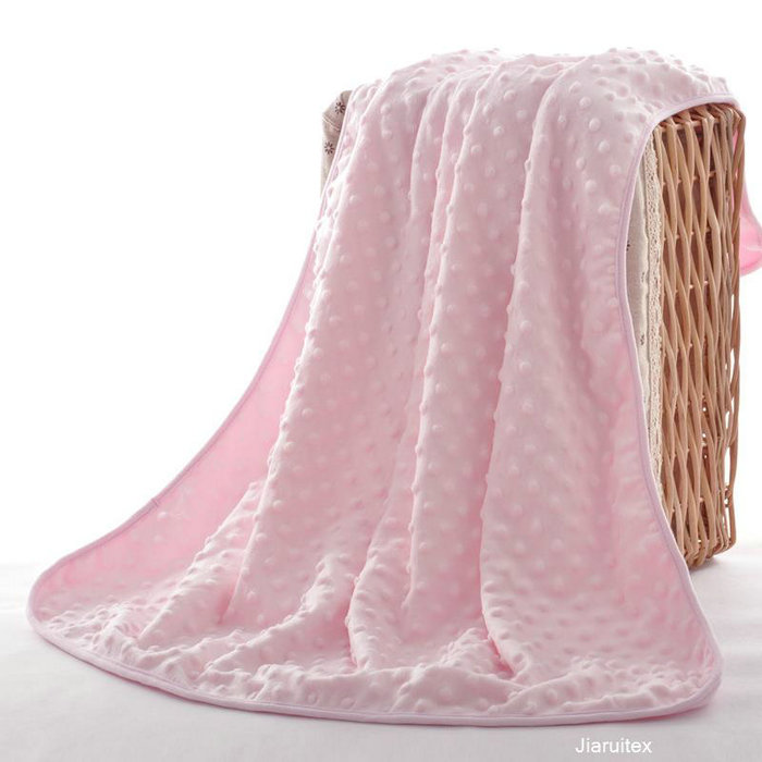 Knitted fleece blanket